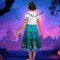 Teen Deluxe Disney Encanto Mirabel Madrigal Costume Printed Dress Bow